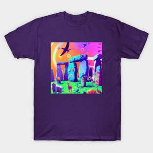 All the Animals Came to this Colorful Stonehenge T-Shirt